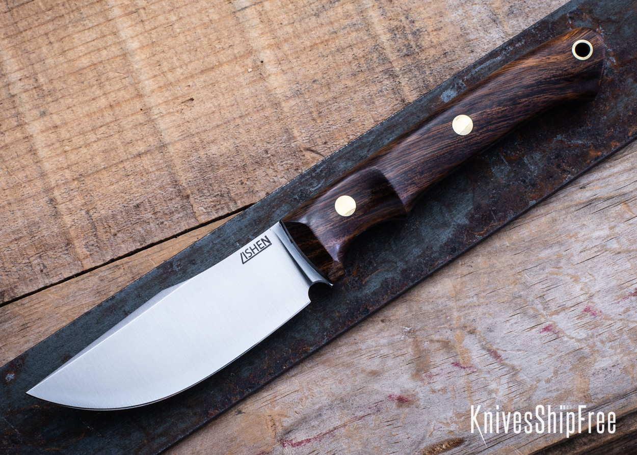 Lishen Knives: Lovecraft - Desert Ironwood - Brass Pins - AEB-L
