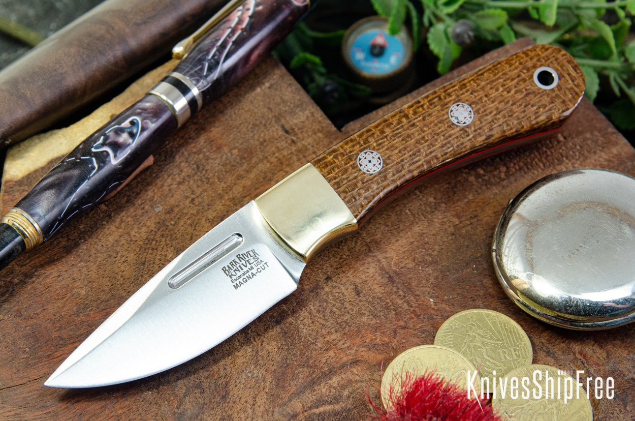 Bark River Knives: Essential - MagnaCut - Brass Bolster - Tan