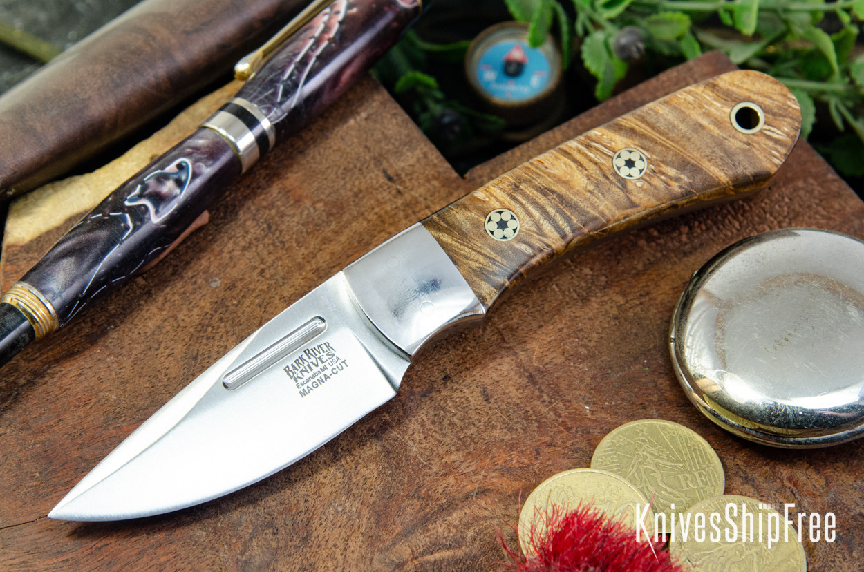 Barkさま Bark River Knives: Essential - MagnaCut - Mocha Maple Burl