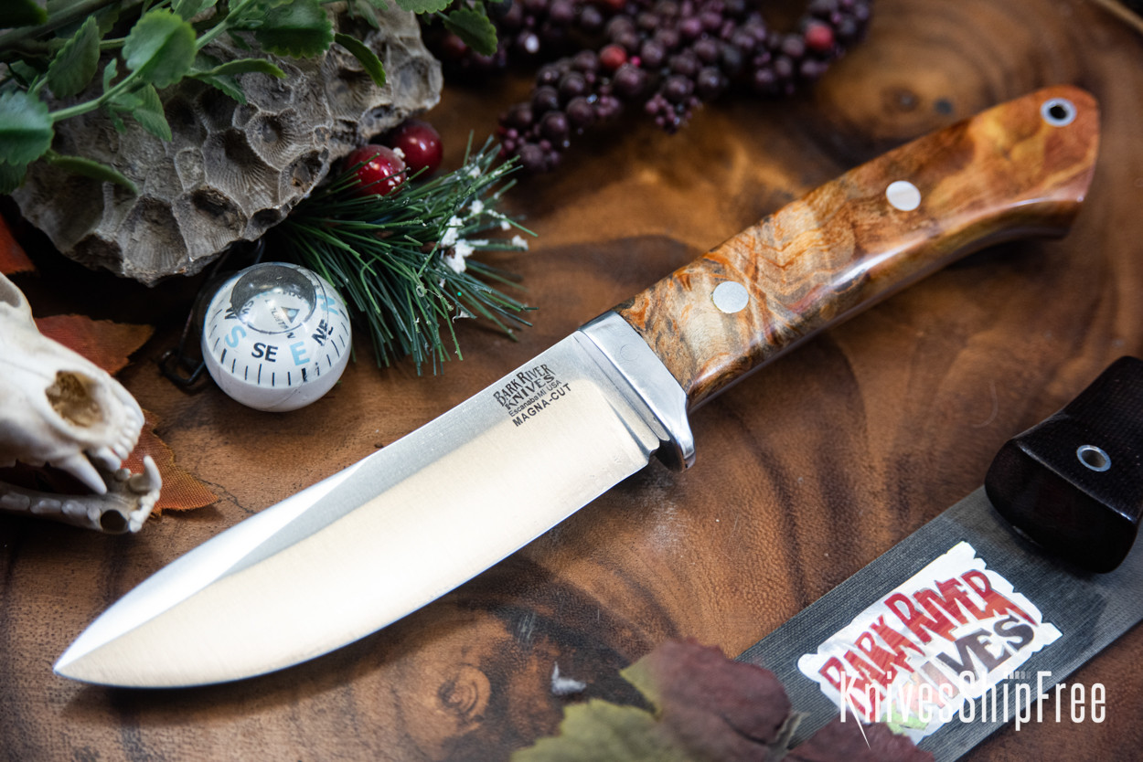 Bark River Knives: Classic Semi Skinner - MagnaCut - Red & Orange
