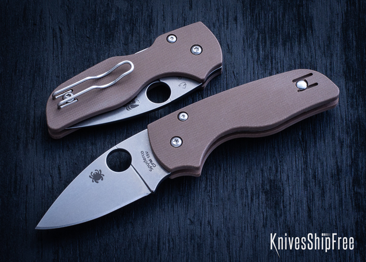 Spyderco: Lil' Native Sprint Run - Compression Lock - Brown G-10