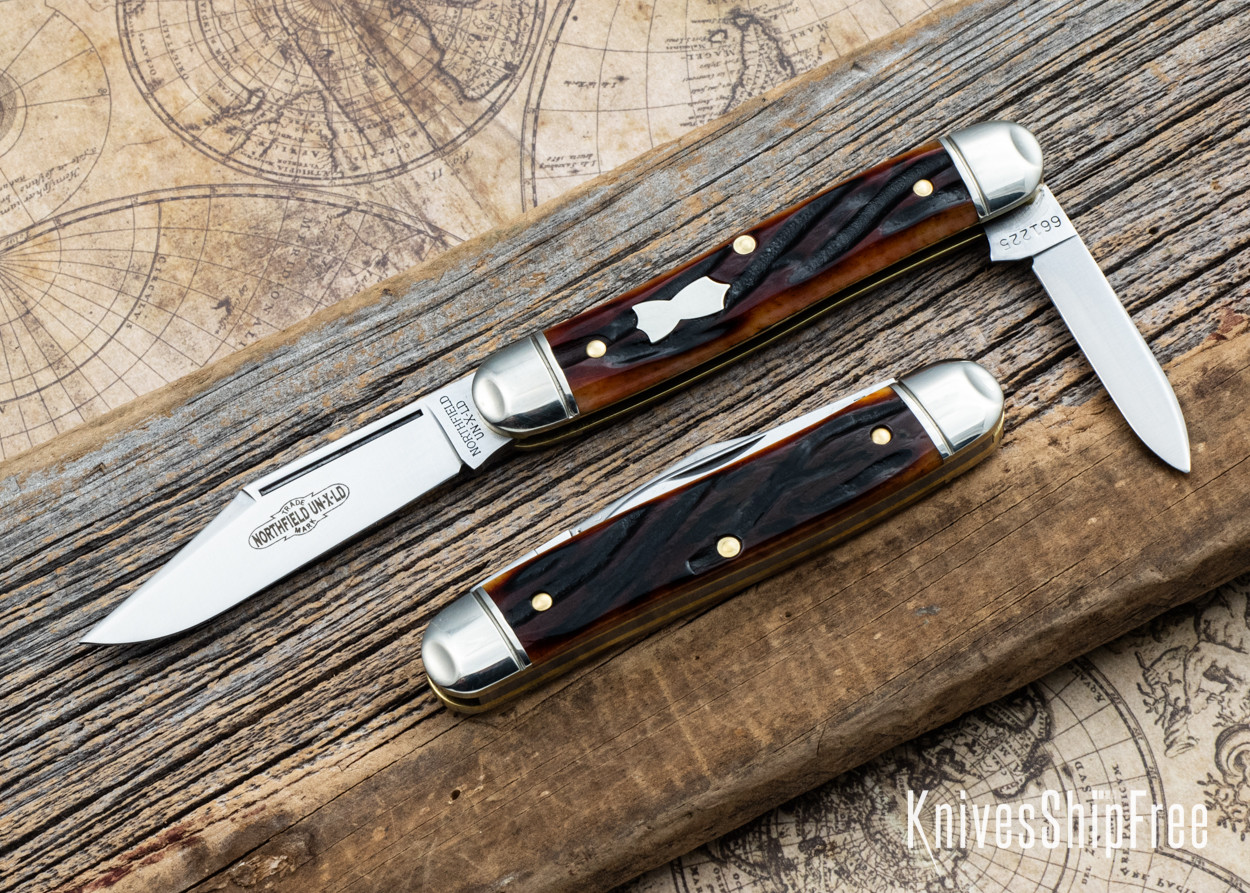 Great Eastern Cutlery: #66 Northfield UN-X-LD- Lil' Cowboy - Amber