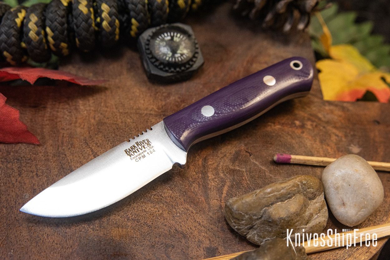 Bark River Knives: Micro Bravo CPM-154 - Purple G-10