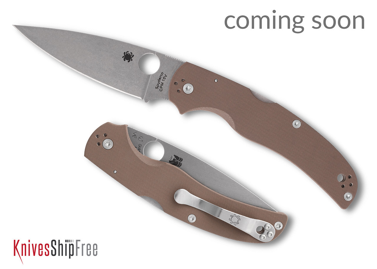Spyderco: Native Chief Sprint Run - Lockback - Brown G-10