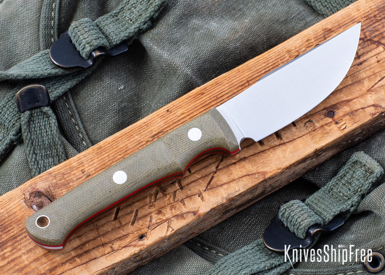 Lishen Knives: Little Lovecraft - Green Canvas Micarta - Matte