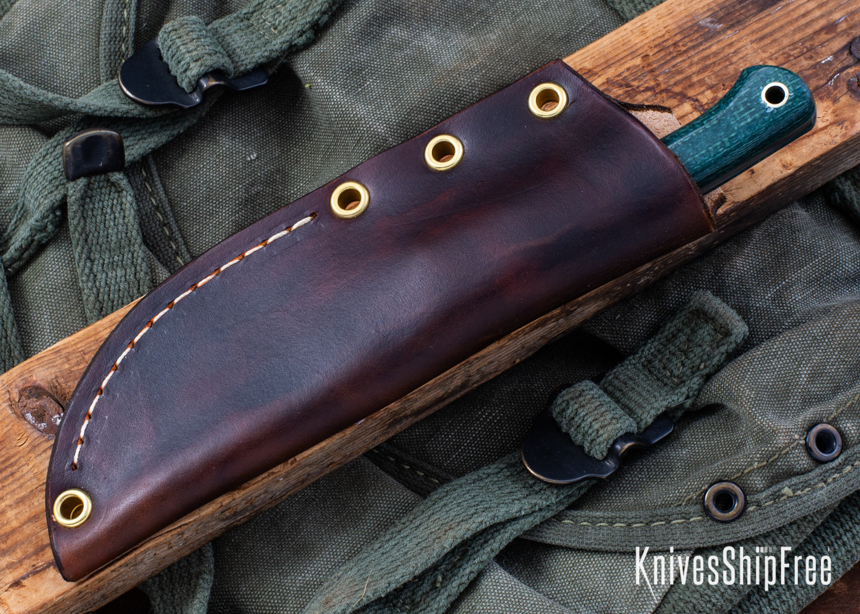 Lishen Knives: Little Lovecraft - Green Canvas Micarta - Matte