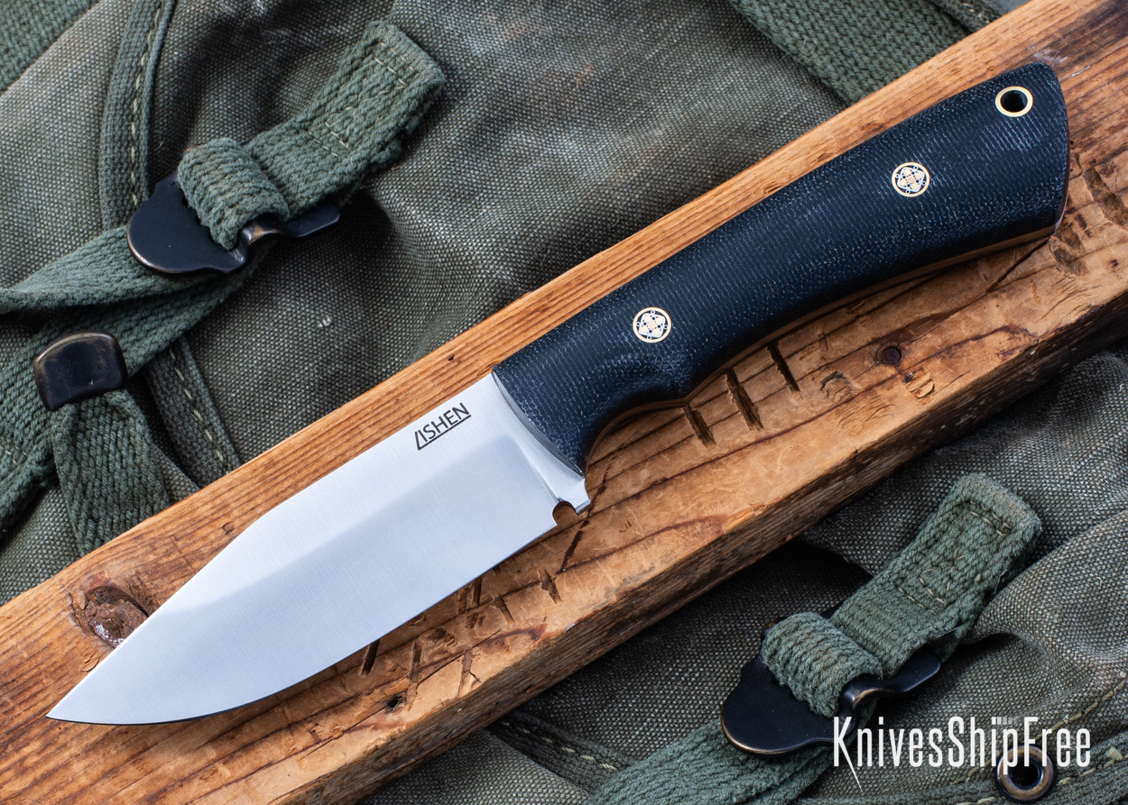 Lishen Knives: Pathfinder - Black Canvas Micarta - Matte - Mosaic