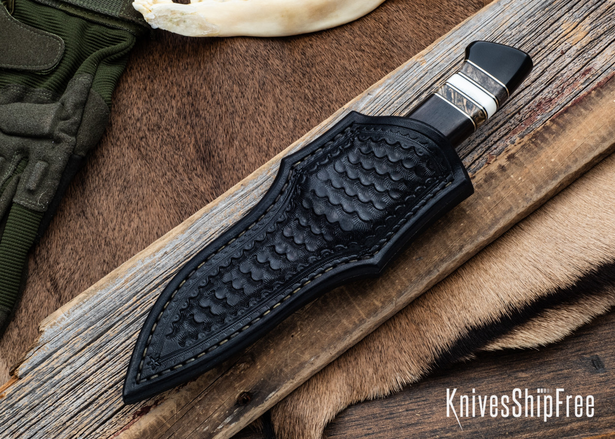 Alan Warren Custom Knives:#2652 Boot Knife - African Blackwood