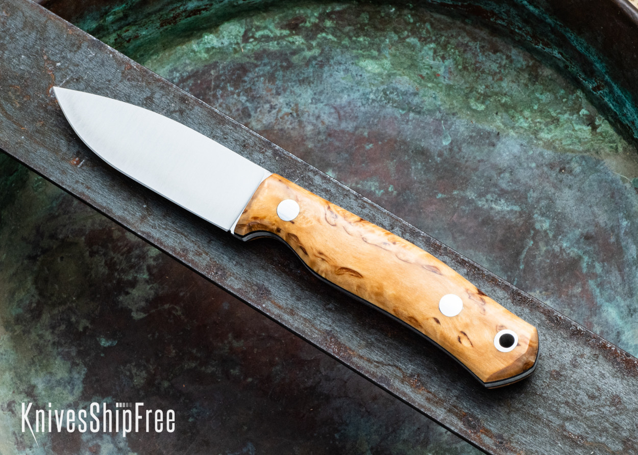 Casstrom: No.8 SFK - Curly Birch - 14C28N - Flat Grind