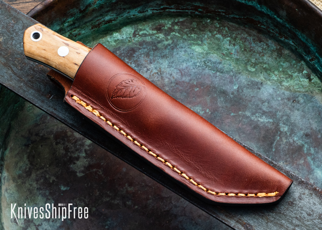 Casstrom: No.8 SFK - Curly Birch - 14C28N - Flat Grind