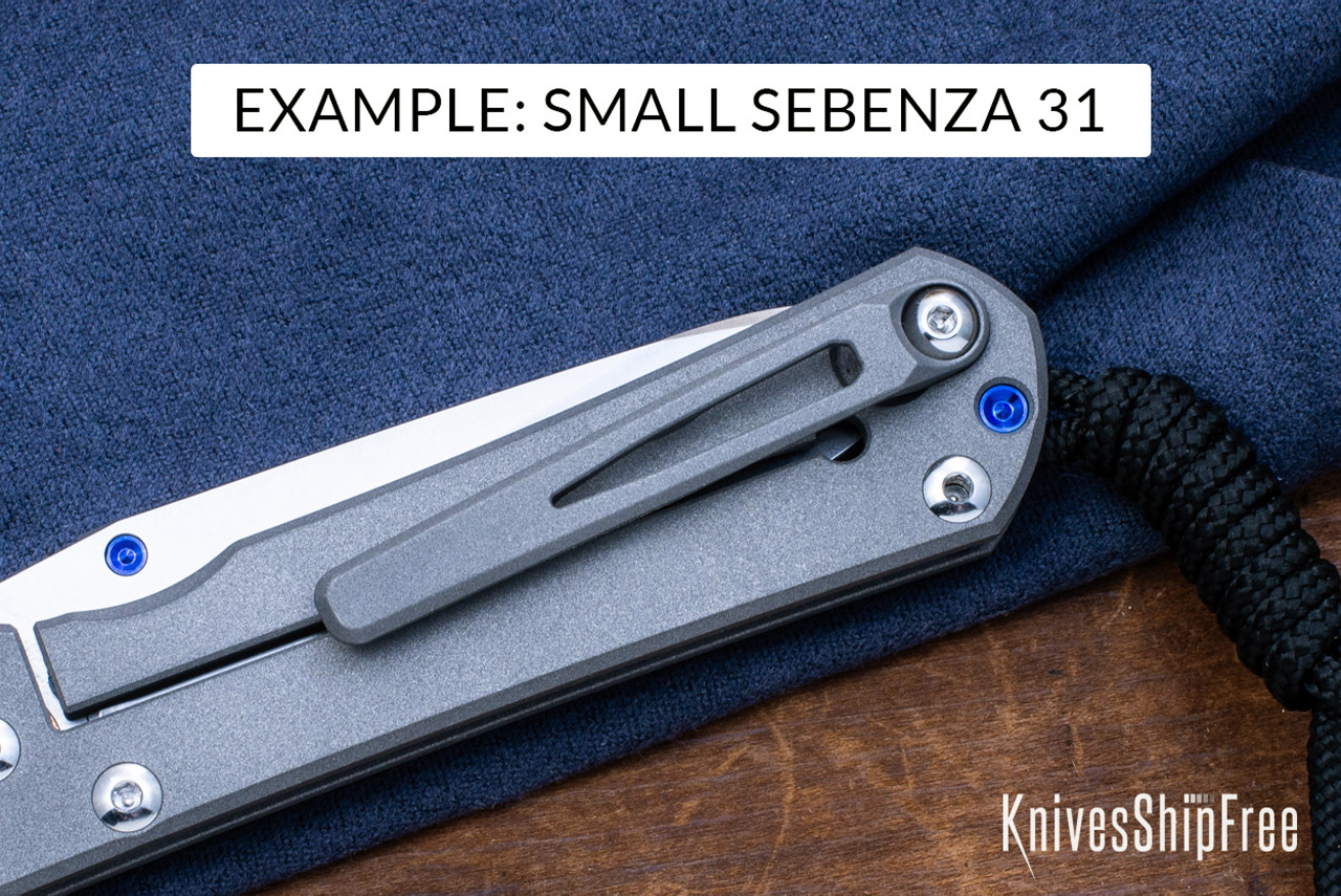 Couteau en titane usiné CNC, pince de poche de transport profond, pince arrière pour CR Chris Reeve Umnumzaan Sebenza opaque CRK, pièces de bricolage, 7 couleurs