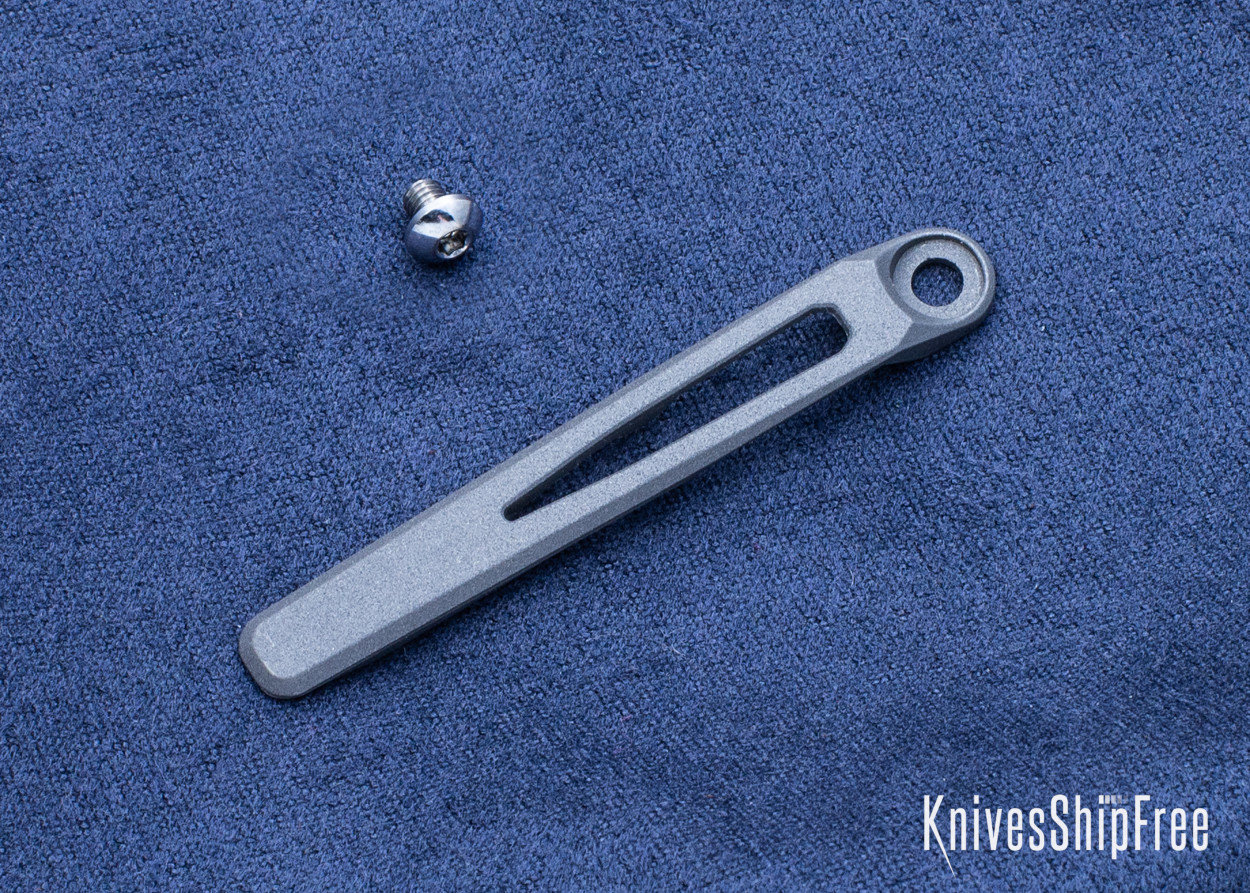 Chris Reeve Knives: MIM Pocket Clip - 6Al4V Titanium - Sandblasted