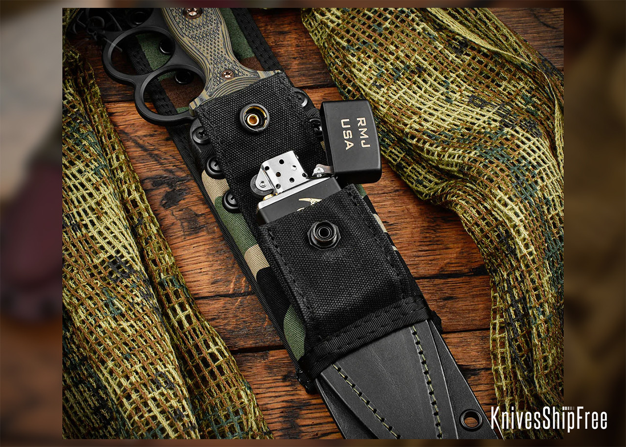 RMJ Tactical: Trench Raider - Dirty Olive G-10 - CPM-3V - Black