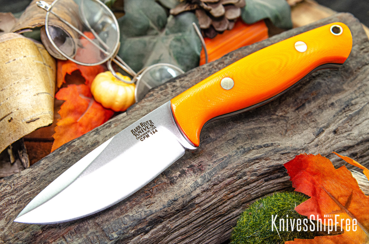 Bark River Knives: North Country EDC - CPM 154 - Blaze Orange G-10