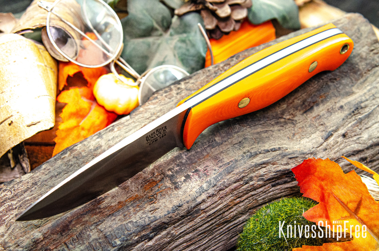 Bark River Knives: North Country EDC - CPM 154 - Blaze Orange G-10