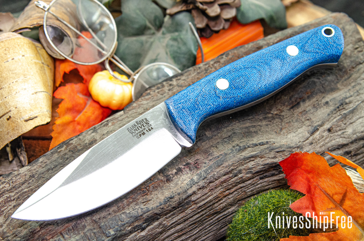 デナリ Bark  Knives Bark River Knives: North Country EDC - CPM 154 - Blue Jean - White