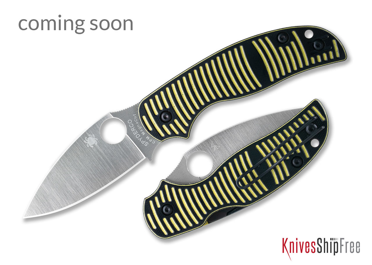 k*n様 SAGE セージ 4560 Spyderco: Sage 5 Salt - Black & Yellow G-10 - Compression Lock