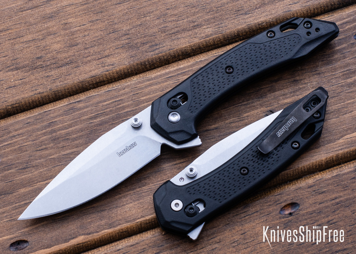 Kershaw Knives: Bonneville - DuraLock Flipper - Black Nylon