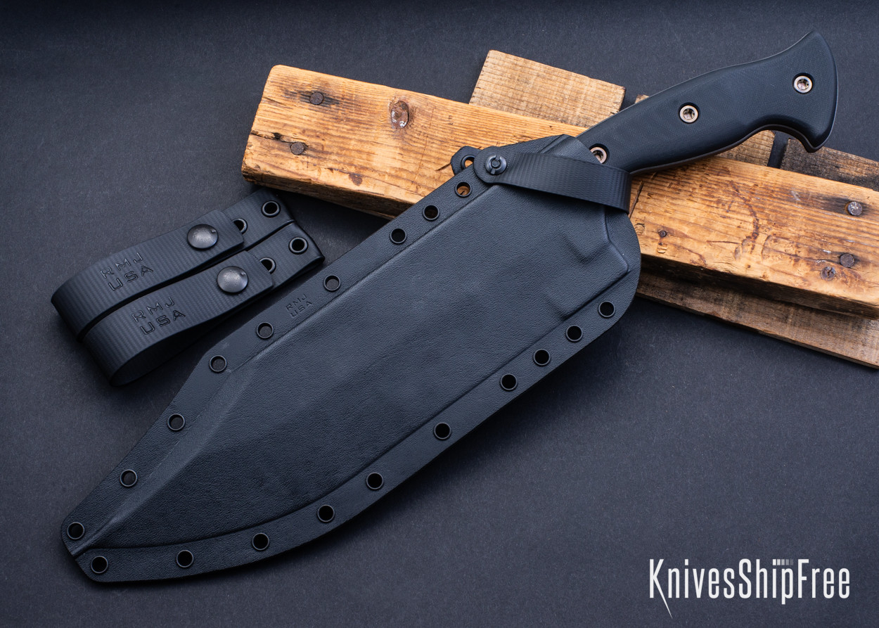 RMJ Tactical: Sapper - Black G-10 - 80CrV2 - Tungsten Cerakote