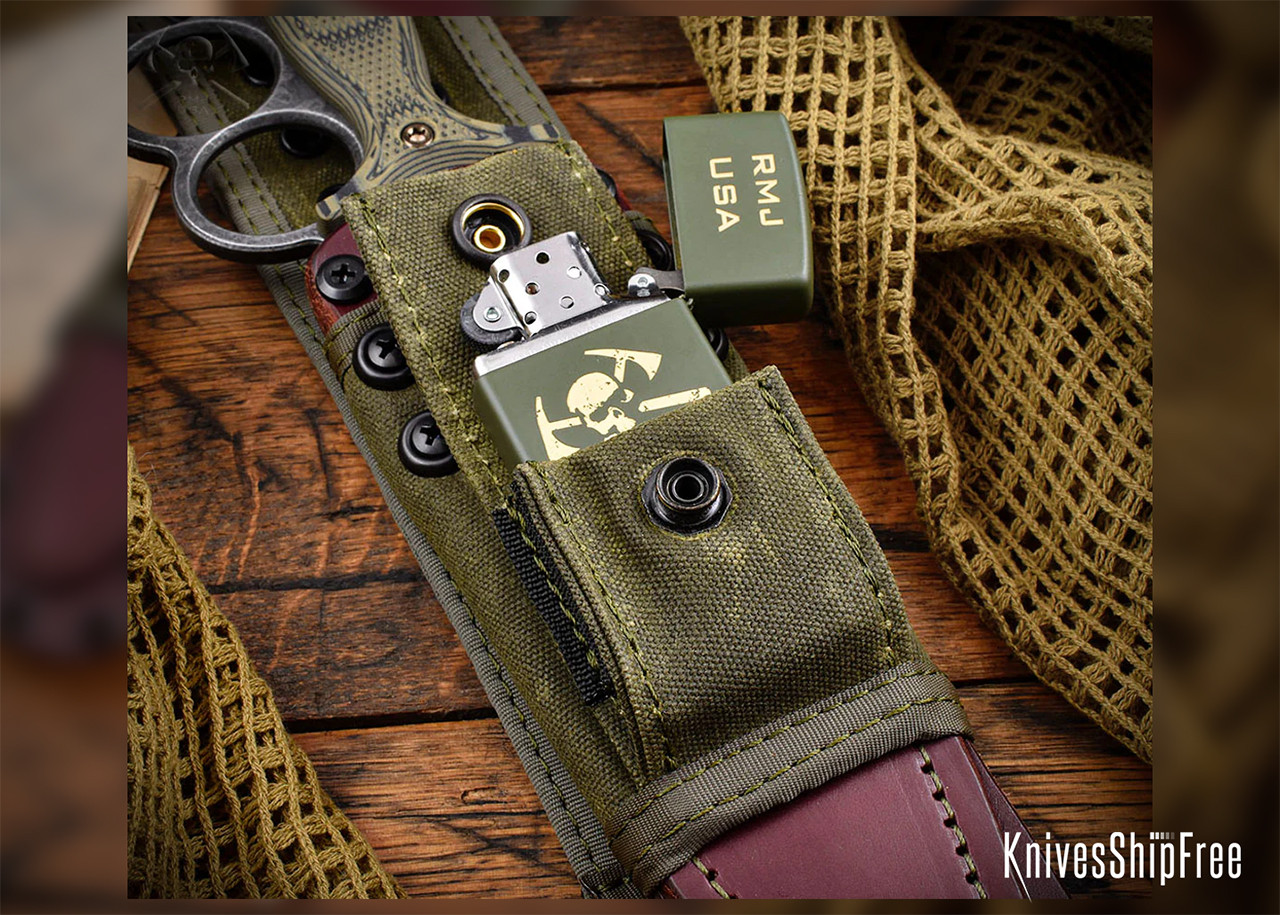RMJ Tactical: Trench Raider - Dirty Olive G-10 - CPM-3V - Acid