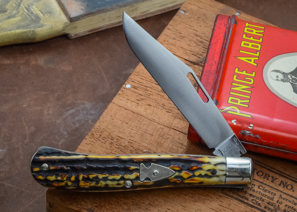 Scagel Knives: Fruitport Clip - Sambar Stag
