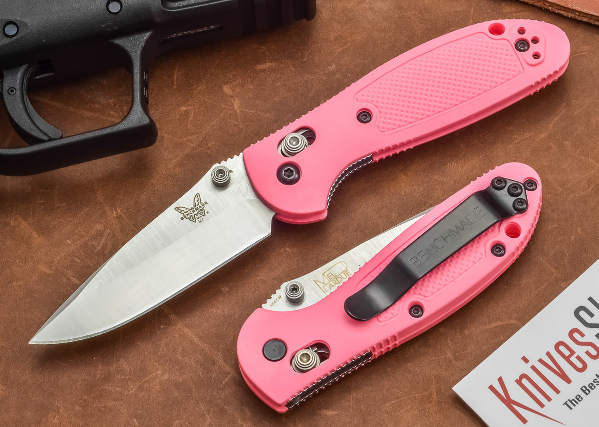 Buy Benchmade Knives: 556-PNK Mini-Griptilian - Pink - Ships Free