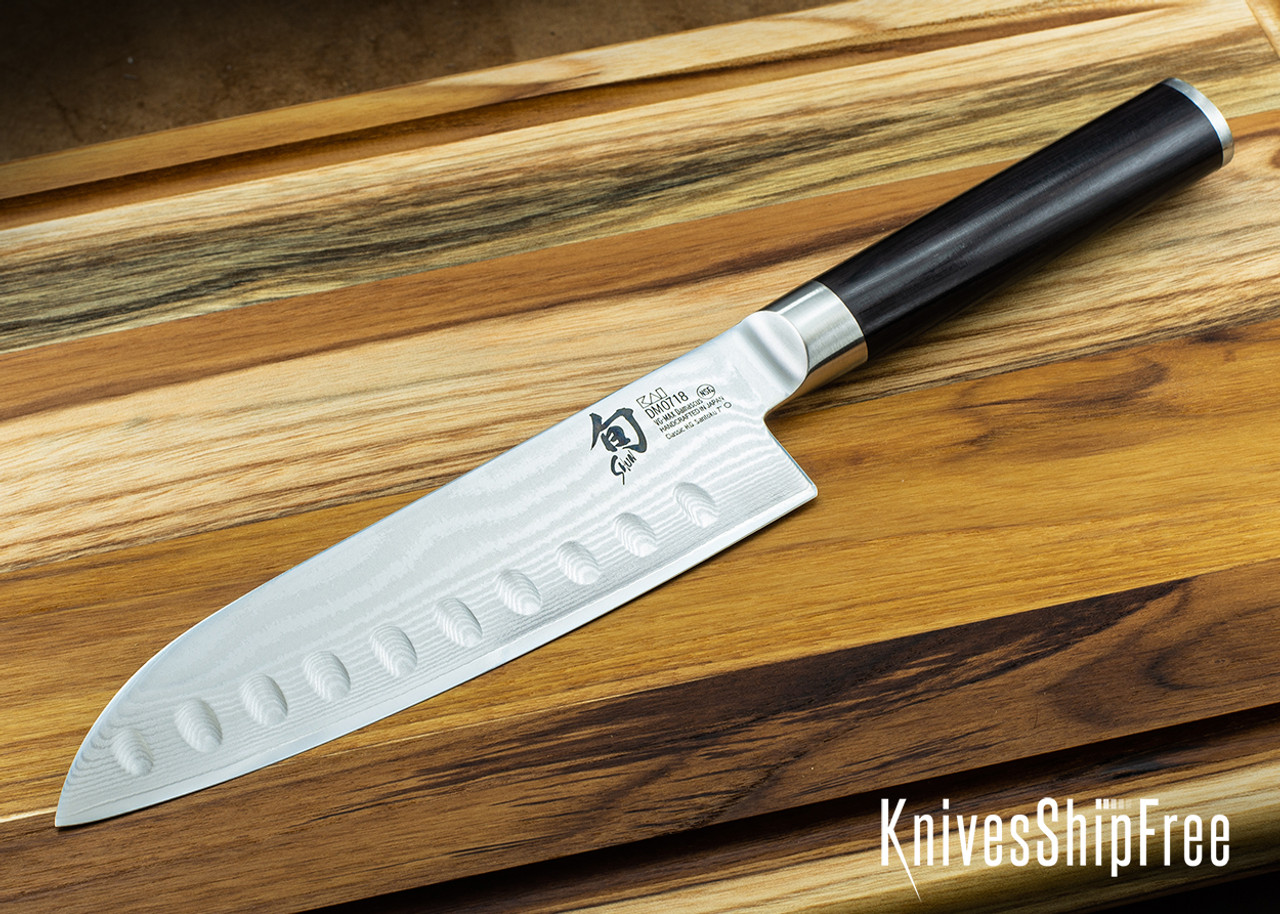 Shun Classic 7 inch Santoku Knife, Handcrafted in Japan, DM0702