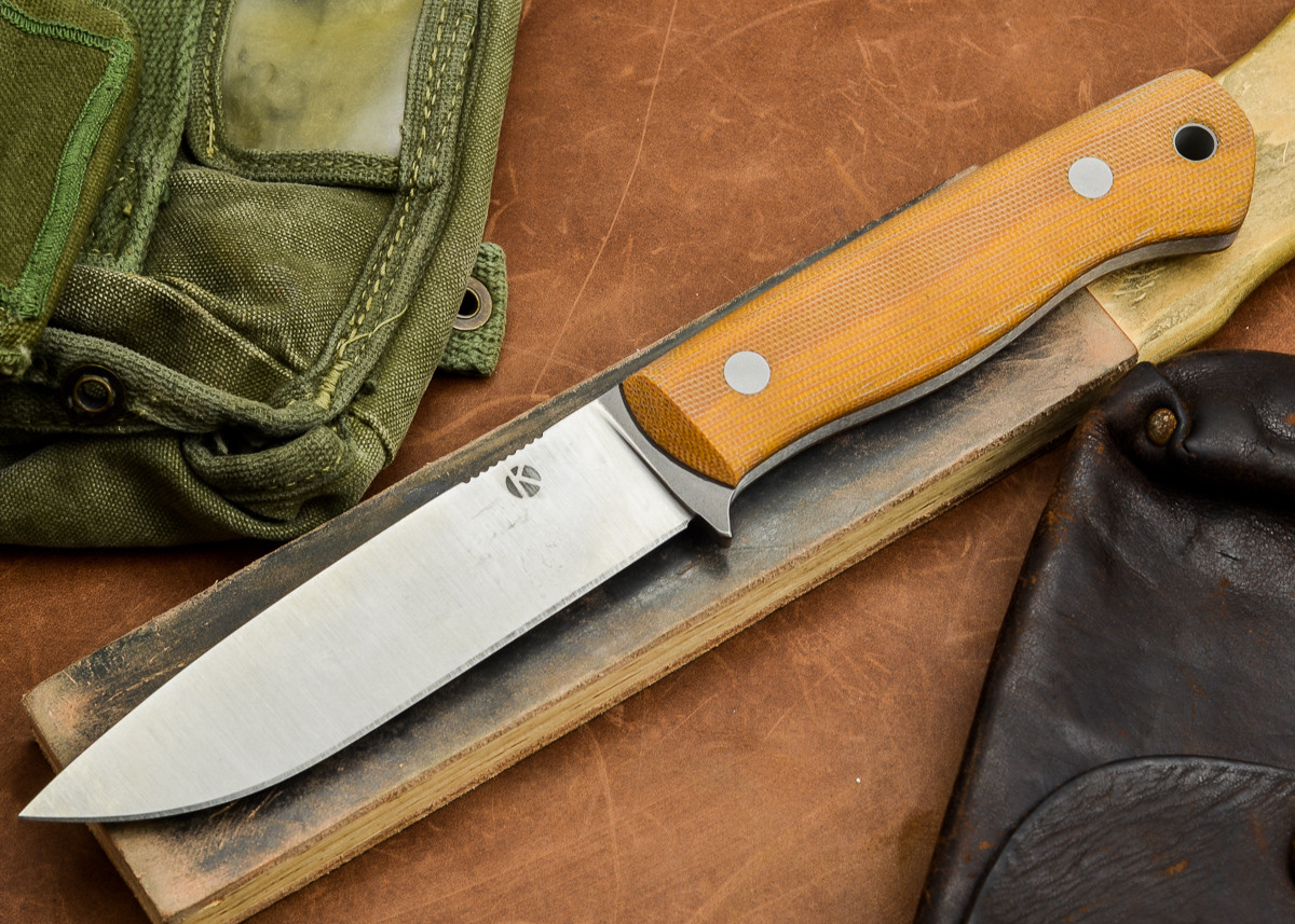 Dan Koster Knives: BushMaster Knife CPM 3V - Natural Canvas