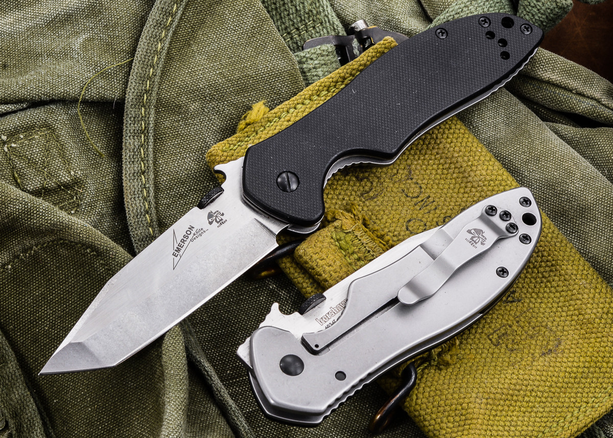 Kershaw Knives: Emerson CQC-7K - Tanto - Satin - Black G-10
