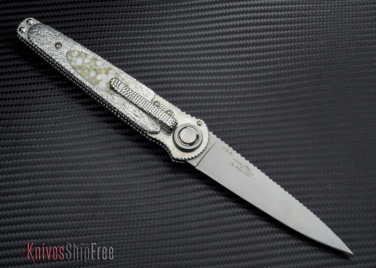 Lone Wolf Knives: Paul Defender - White & Gold Matrix