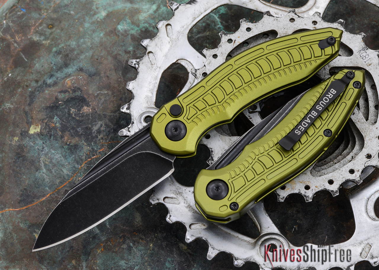 Buy Brous Blades: Bionic Automatic - OD Green Aluminum Handles
