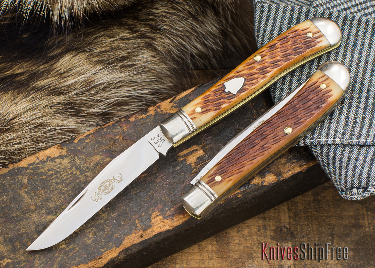 Buy Great Eastern Cutlery #48 Dogleg Jack - Ships Free - Amber