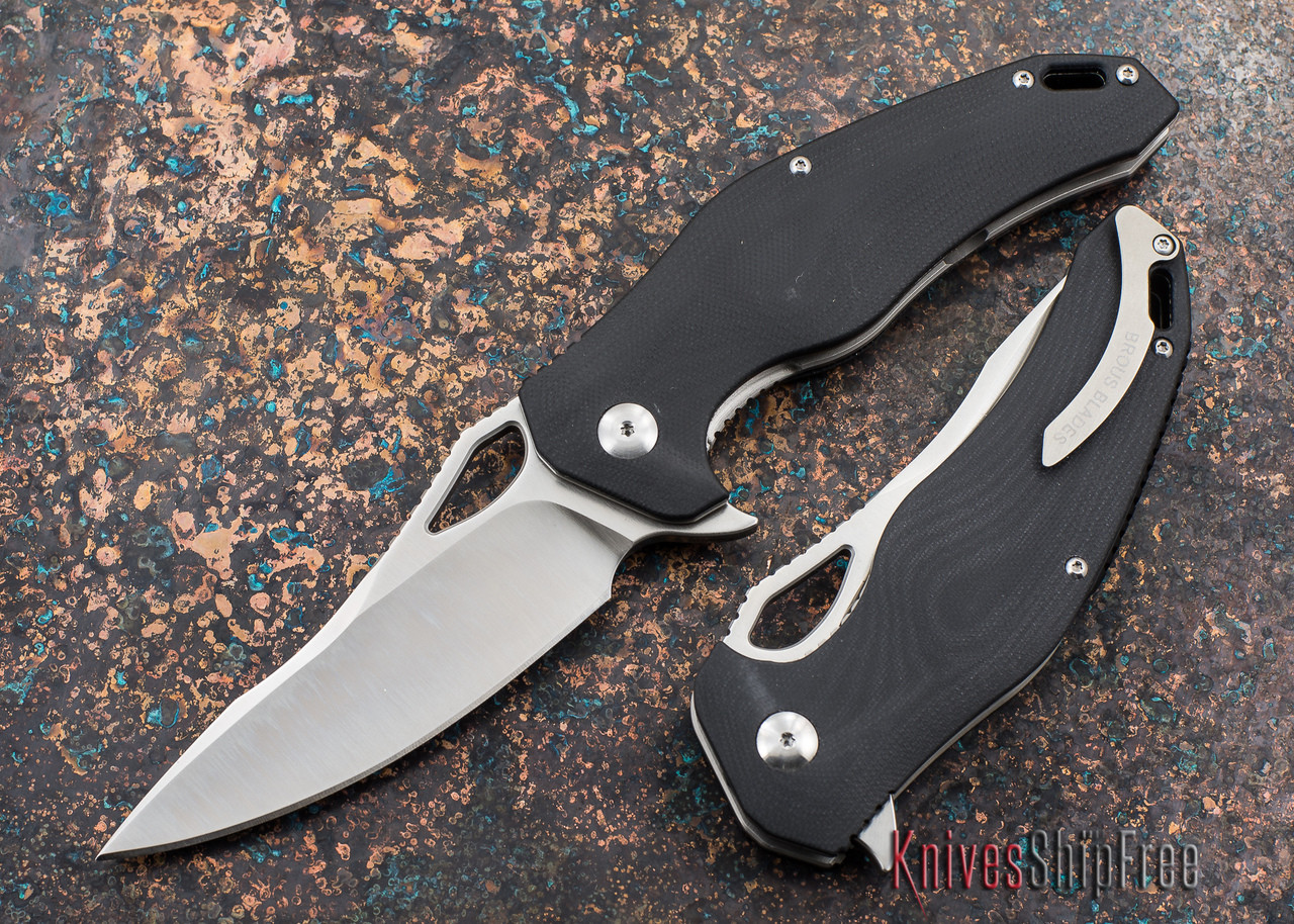 Buy Brous Blades: VR-71 Flipper - Black G-10 - Satin Finish In