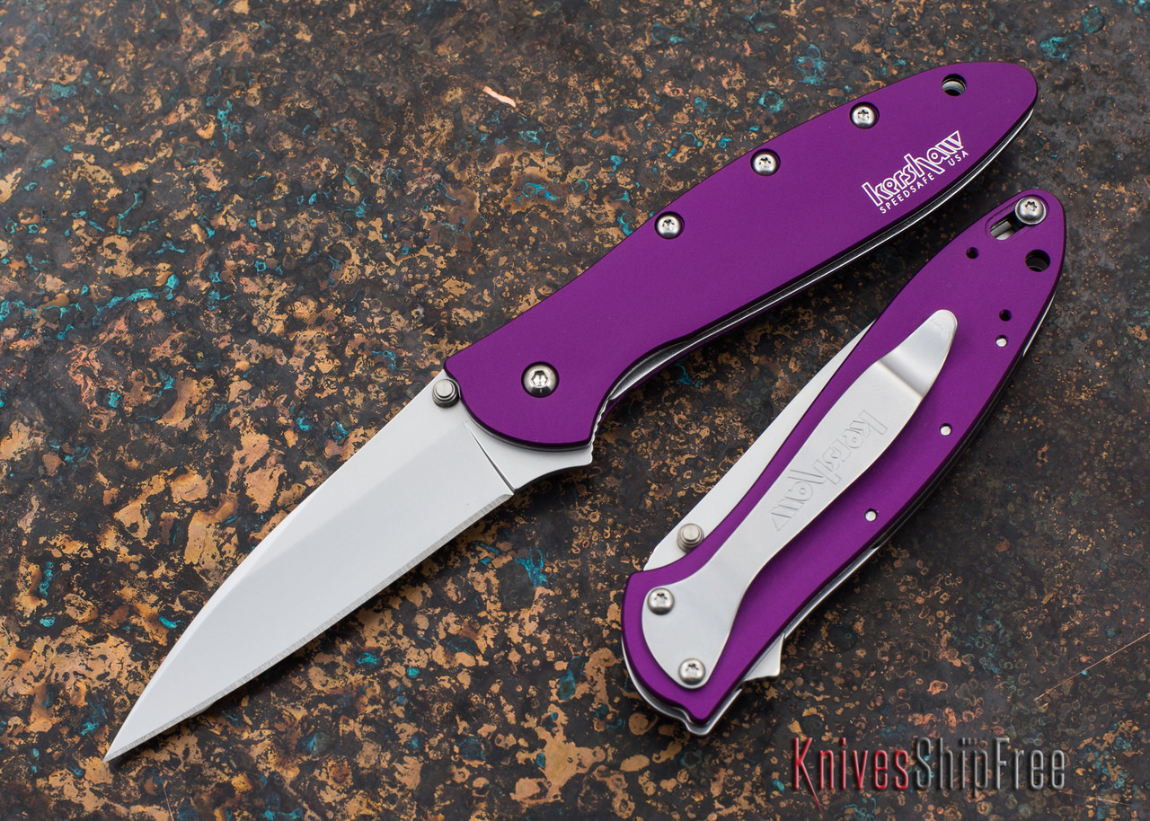 Kershaw Knives: Leek - Purple Handle - Assisted Opening - 1660PUR