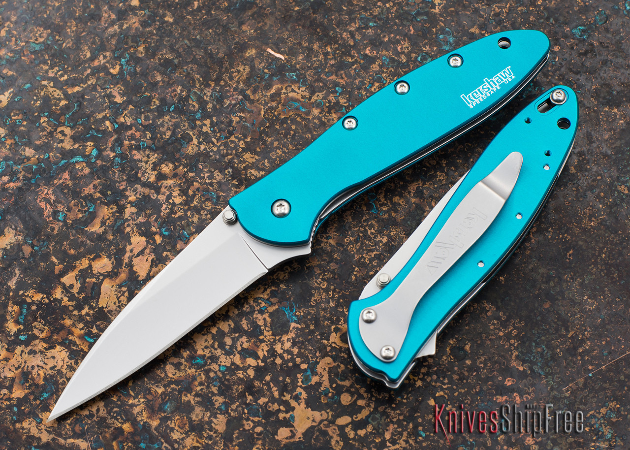 Kershaw Knives: Leek - Teal Handle - Assisted Opening - 1660TEAL