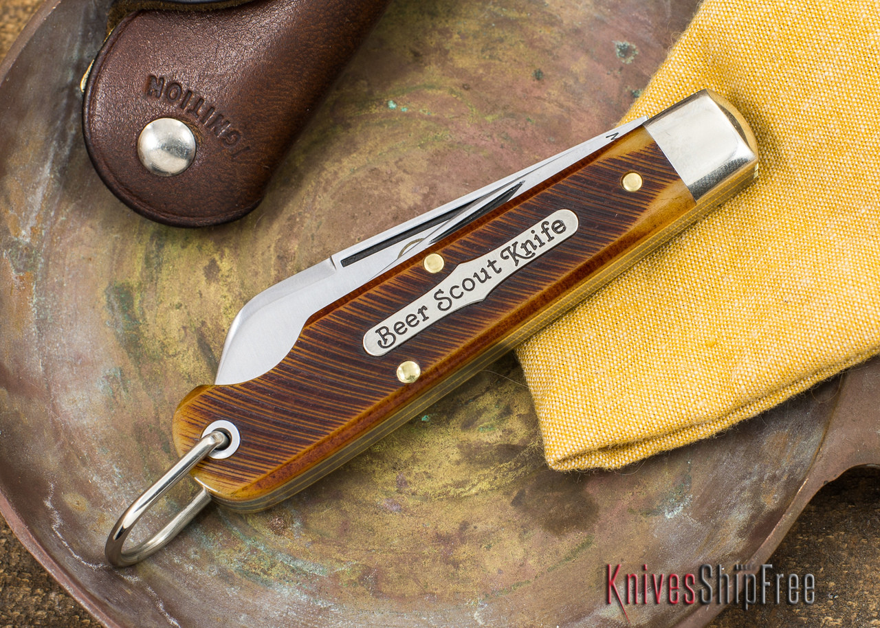 Great Eastern Cutlery: #15 - Tidioute - Beer Scout - Chestnut Sawcut Bone