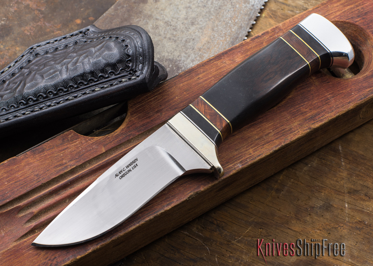 Alan Warren Knives: Camp Knife - African Blackwood Handle - Desert