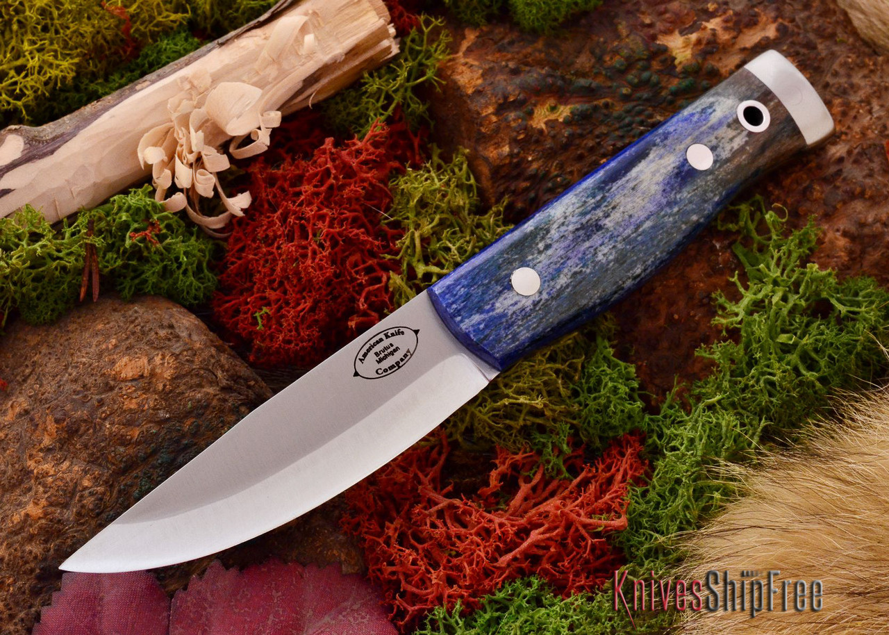 American Knife Company Compact Forest Blue Camel Bone