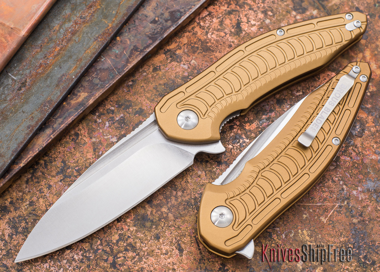 Buy Brous Blades: Bionic XL - Brown Aluminum Handles - Stonewash