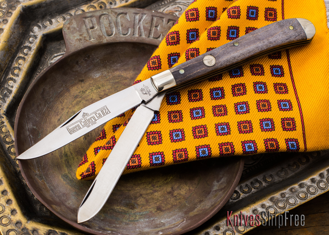 Queen Cutlery: #09 - Slim Trapper - D2 Steel - Bird's Eye Maple