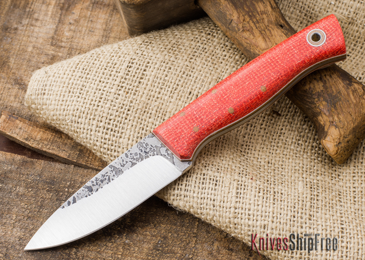Buy Fiddleback Forge: Bushfinger - Tangerine Burlap Micarta