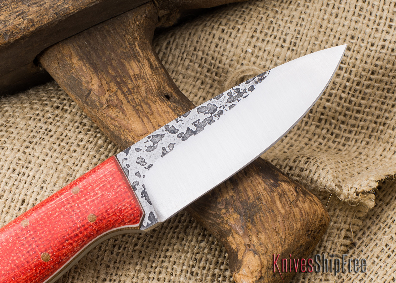 Buy Fiddleback Forge: Bushfinger - Tangerine Burlap Micarta