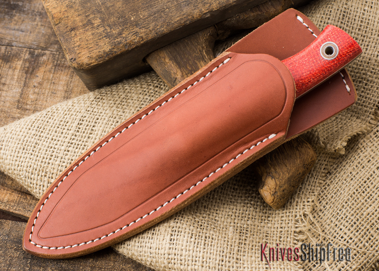 Buy Fiddleback Forge: Bushfinger - Tangerine Burlap Micarta