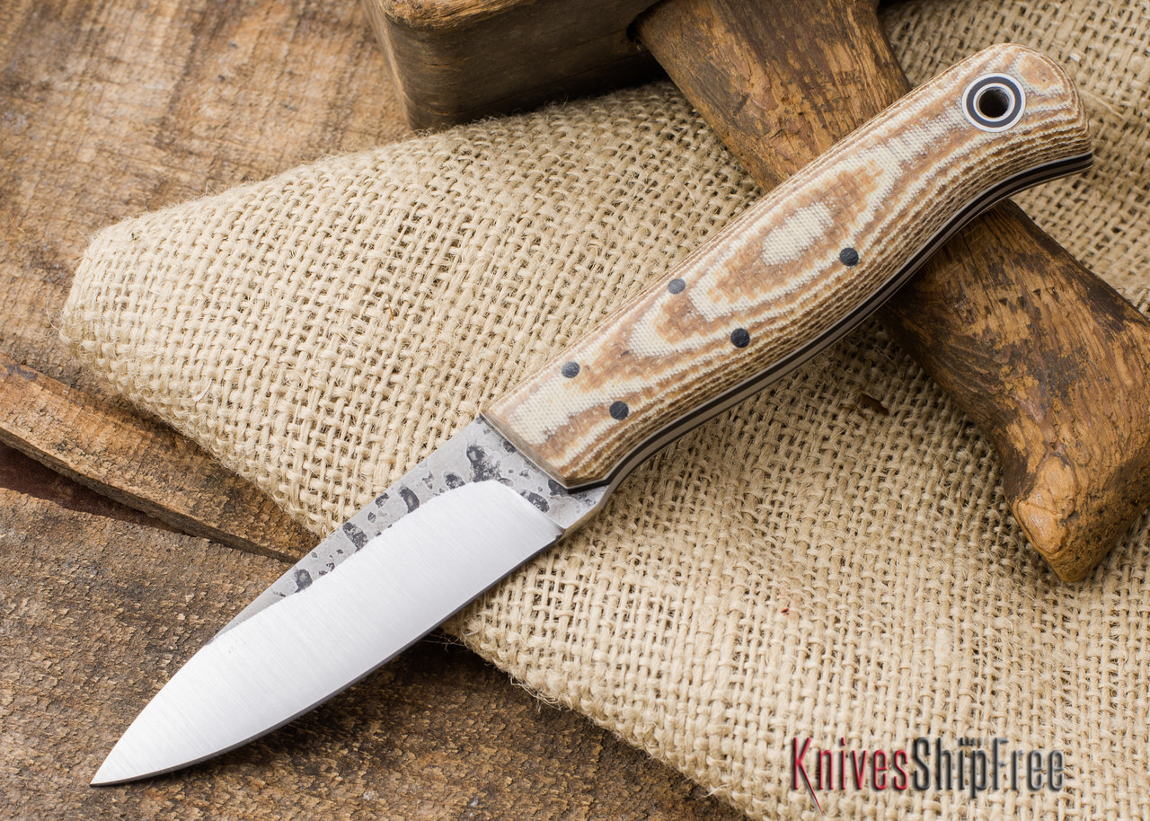 Buy Fiddleback Forge: KE Bushie - Rattlesnake Burlap Micarta