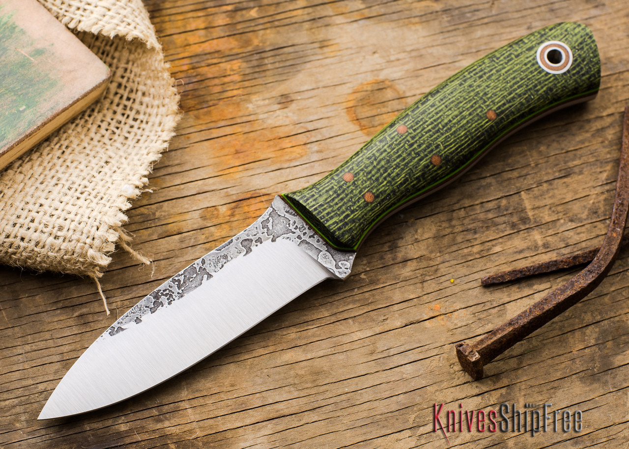 Buy Fiddleback Forge: ASP - Evergreen Burlap Micarta