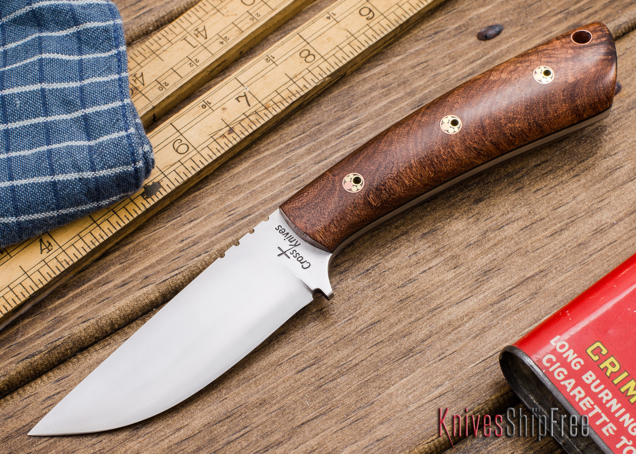 Cross Knives: Lil Whitetail Hunter Knife - Stabilized Mesquite