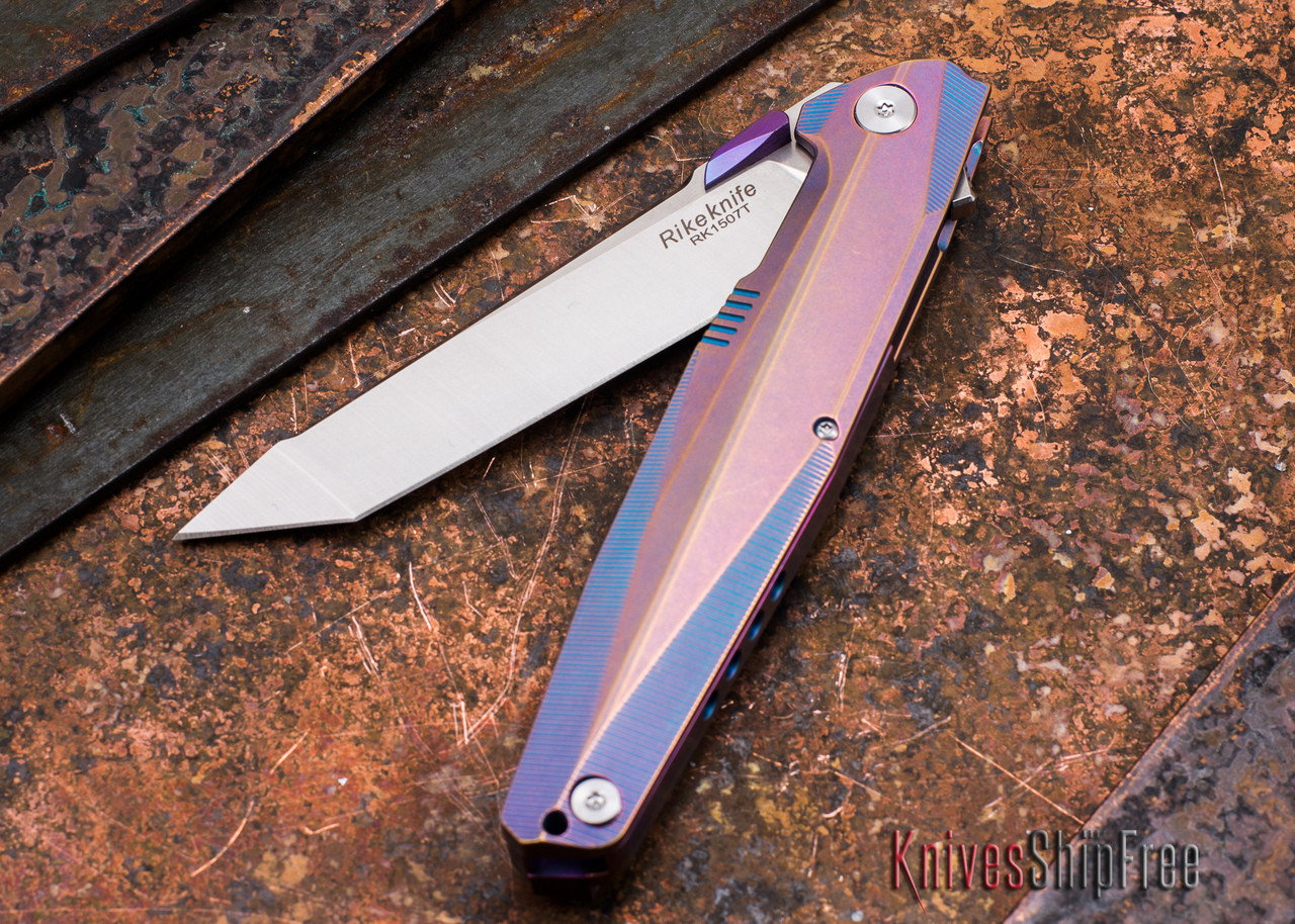 Rike Knives: 1507T - Kwaiken Tanto - Purple / Blue Titanium - CTS