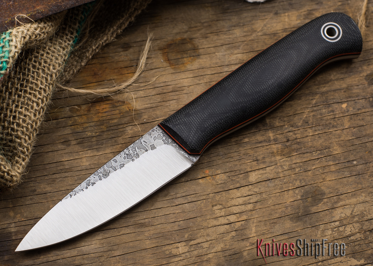 Buy Fiddleback Forge: KE Bushie - Black Canvas Micarta