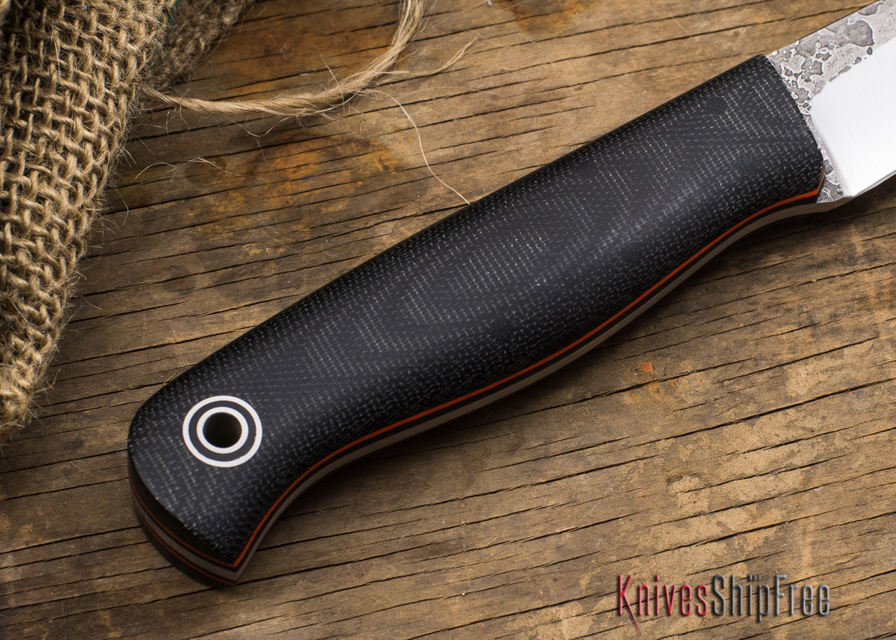 Buy Fiddleback Forge: KE Bushie - Black Canvas Micarta