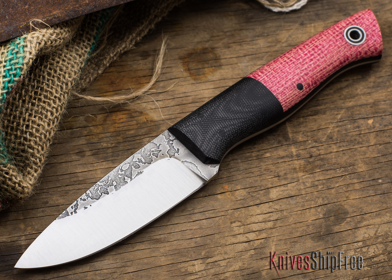 Buy Fiddleback Forge: Bushfinger - Cotton Candy Burlap Micarta